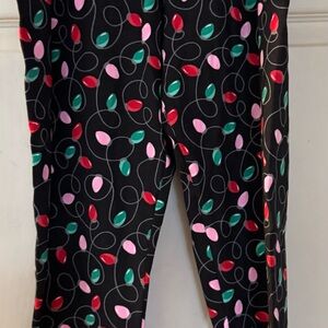 Festive Leggings Bottoms Colorful Lights Pattern size 15-17 No Boundaries New